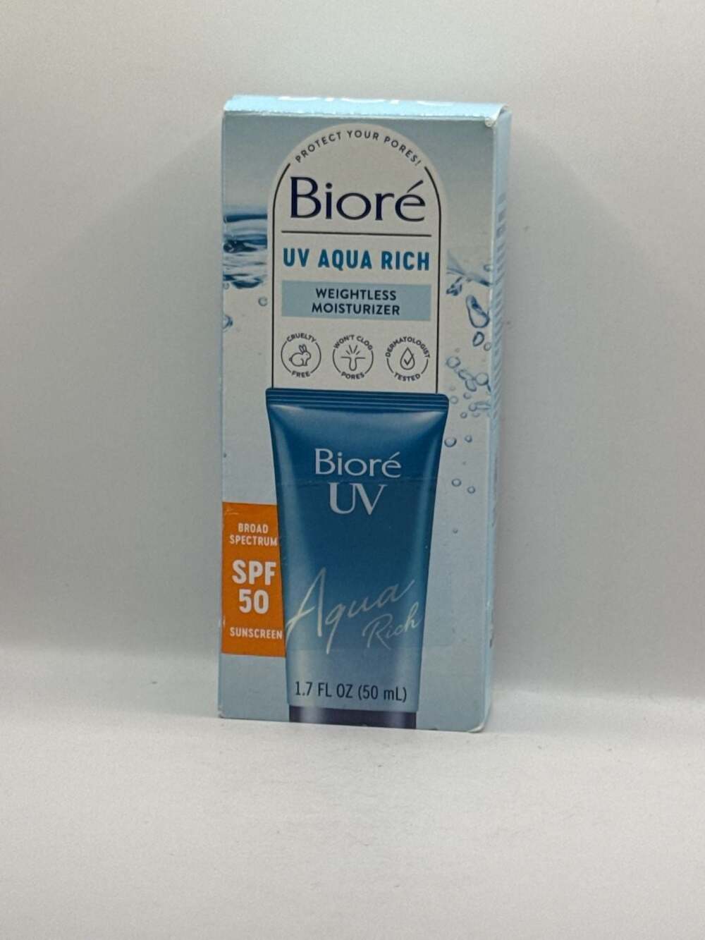 Bioré UV Aqua Rich Weightless Moisturizer SPF 50 Size 1.7 FL OZ